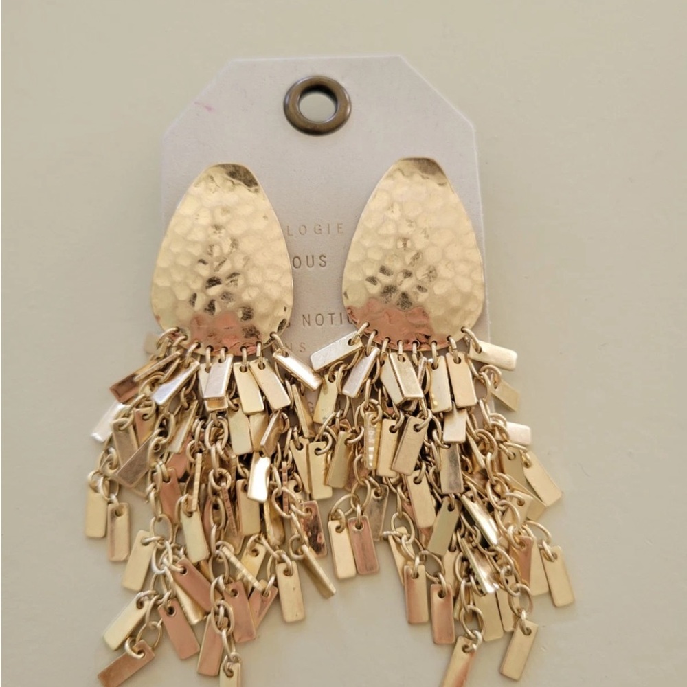 Anthropologie Gold Cascading Earrings